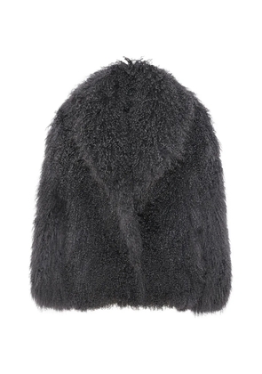 Yves Salomon shearling shawl-lapel jacket - Grey
