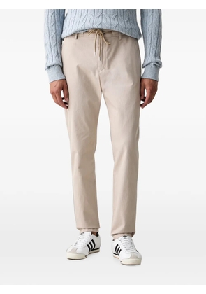 Joop! drawstring-waist logo-patch trousers - Neutrals