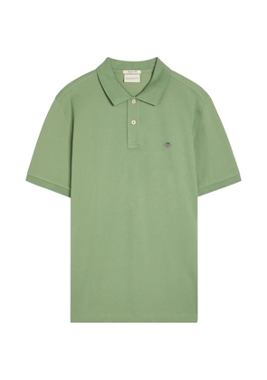 Gant logo-embroidered piqué polo shirt - Green