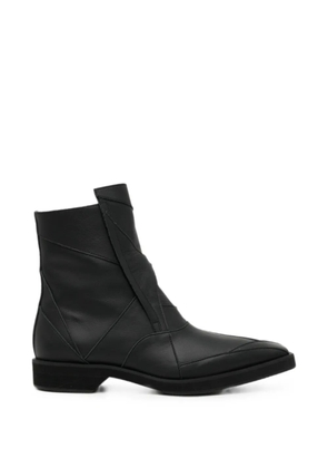 Yohji Yamamoto patchwork zip boots - Black