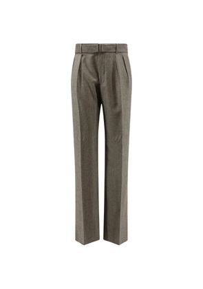 Tagliatore belted pleated tailored trousers - Brown