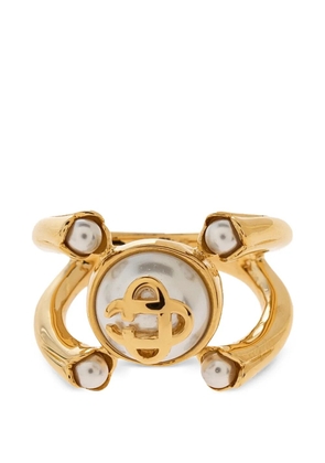 Casablanca Lotus pearl ring - Gold