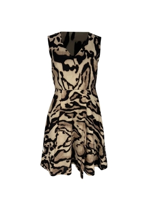 Diane Von Furstenberg Vintage 2010s Renna animal-print wool dress - Neutrals