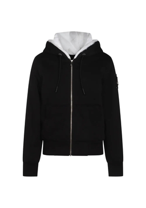 Moose Knuckles Bunny logo-patch drawstring hoodie - Black