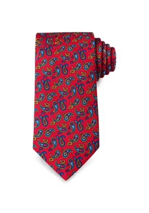 Bona Furtuna paisley-pattern tie - Red