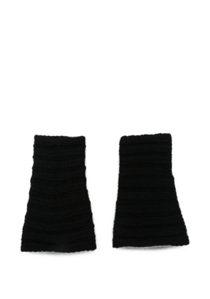 Lisa Yang Zarie ribbed-knit fingerless gloves - Black