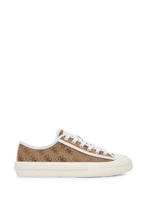 GUESS USA monogram-print canvas sneakers - Neutrals
