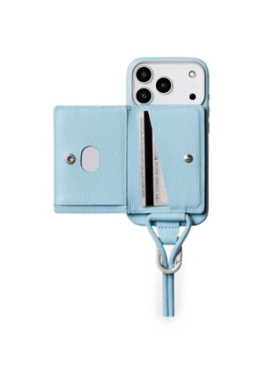objcts.io grained leather strap iPhone case - Blue