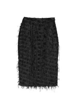 Patrizia Pepe fringe-detail midi skirt - Black