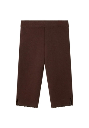 House of Sunny crochet-trim side-slit trousers - Brown