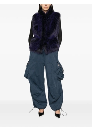 Patrizia Pepe fluffy gilet - Purple