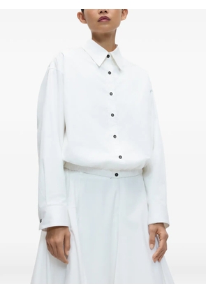 Cordera elasticated-hem oversized shirt - White