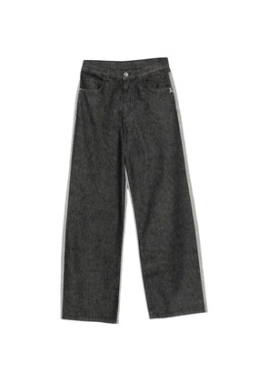 Patrizia Pepe bi-colour wide-leg jeans - Black
