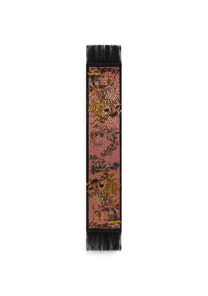 ETRO leopard-pattern velvet scarf - Pink