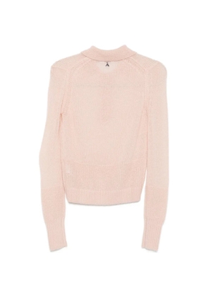 Patrizia Pepe mohair-wool blend polo top - Pink