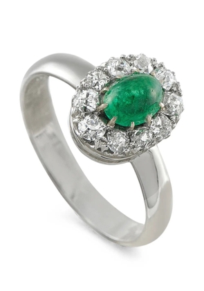 LB Exclusive emerald and diamond ring - Silver