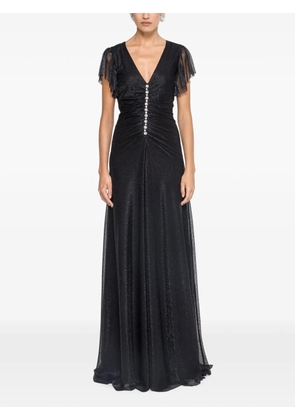 NISSA crystal-detail maxi dress - Black