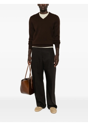 BOMPARD V-neck cashmere knit - Brown