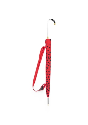 Moschino polka-dot and heart-print umbrella - Red