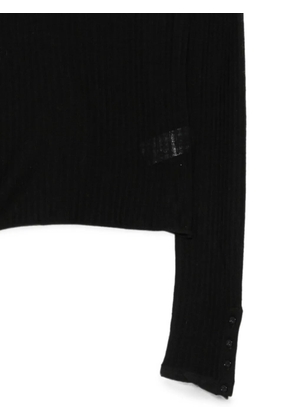 Patrizia Pepe ribbed-knit sweater - Black
