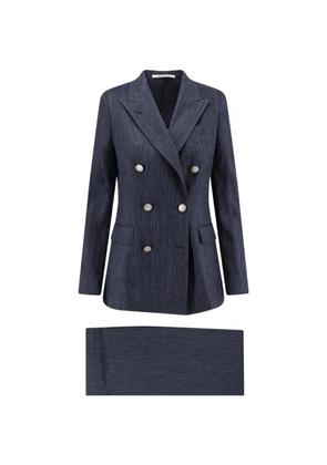 Tagliatore Parigi wide-leg double-breasted suit - Blue