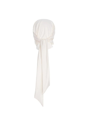 Noire Swimwear knot-detail head scarf - White