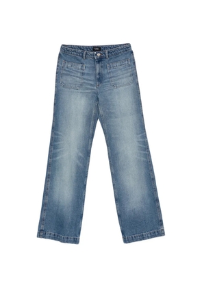 A.P.C. patch-pocket wide-leg jeans - Blue