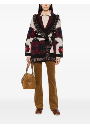 Alanui fringe-trim cardigan - Neutrals