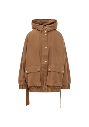 OOF WEAR hooded waxed-cotton parka - Brown