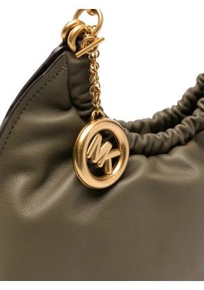 Michael Michael Kors logo-plaque ruched shoulder bag - Green