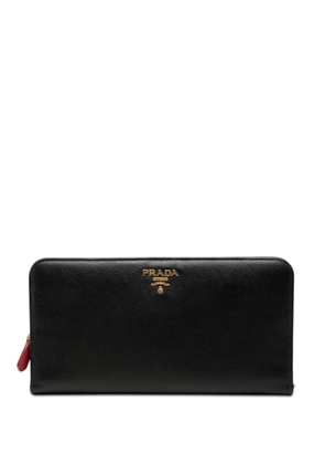 Prada Pre-Owned 2010-2026 Saffiano Zip Around Wallet long wallets - Black