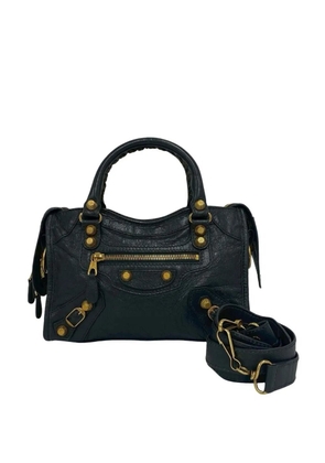 Balenciaga Pre-Owned 2018-2026 Mini Lambskin Motocross Giant 21 City satchel - Grey