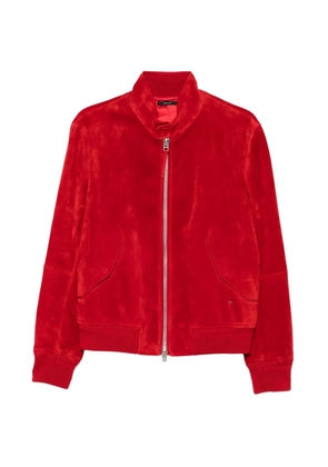 TOM FORD suede bomber jacket - Red