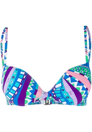 PUCCI abstract print bikini top - Blue