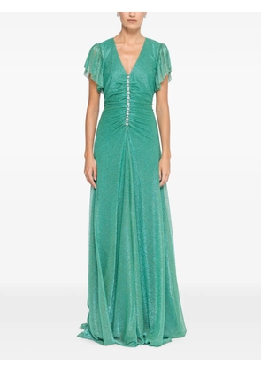 NISSA crystal-detail maxi dress - Green