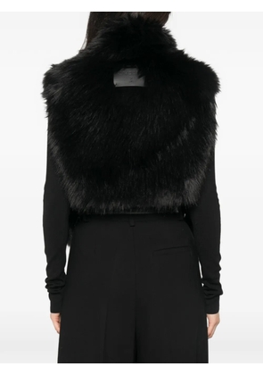 Patrizia Pepe faux-fur high-neck gillet - Black