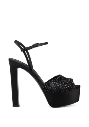 Le Silla Gilda crystal-embellished platform sandals - Black
