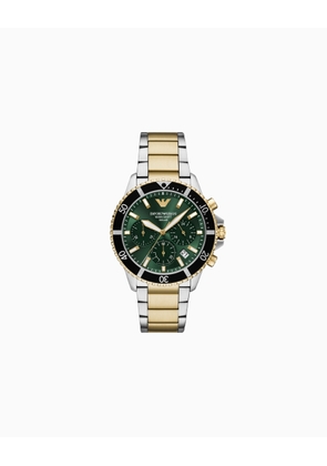 World Explorer Solar-Powered Chronograph Two-Tone Stainless Steel Watch