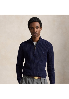 Waffle-Knit Wool-Cotton Jumper