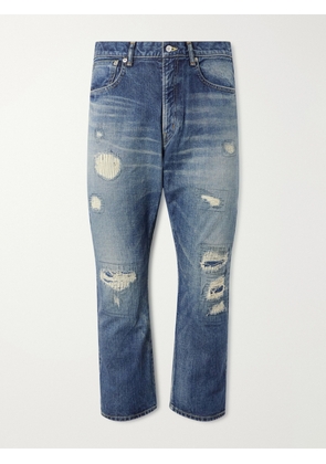 Beams Plus - Straight-Leg Distressed Jeans - Men - Blue - UK/US 32