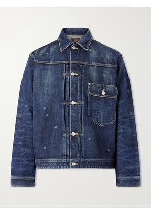 Beams Plus - Digger Distressed Denim Jacket - Men - Blue - S