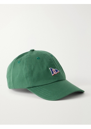 Drake's - Embroidered Cotton-Twill Cap - Men - Green