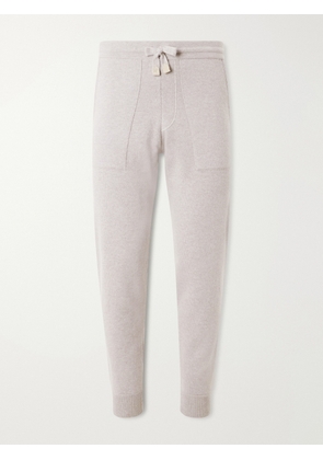 Brioni - Tapered Drawstring Straight-Leg Cashmere Sweatpants - Men - Gray - IT 46