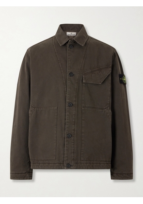 Stone Island - Garment-Dyed Panama Cotton-Canvas Jacket - Men - Gray - S
