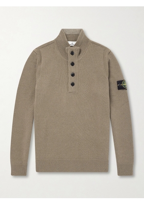 Stone Island - Virgin Wool-Blend Polo Sweater - Men - Green - S
