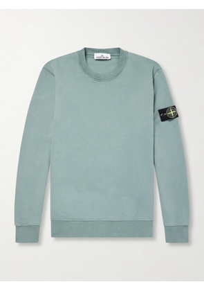 Stone Island - Garment-Dyed Cotton-Fleece Sweatshirt - Men - Green - S