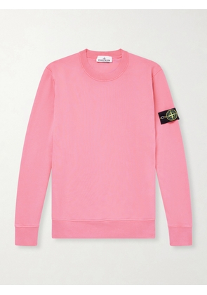 Stone Island - Garment-Dyed Cotton-Fleece Sweatshirt - Men - Pink - S