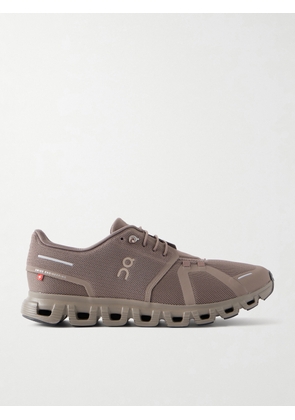 On - Cloud 6 Rubber-Trimmed Mesh Slip-On Sneakers - Men - Brown - US Men's 7