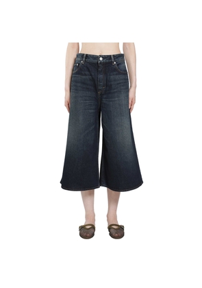 Palazzo Denim Bermuda Shorts