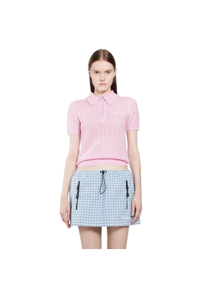Cashmere Silk Pointelle Polo